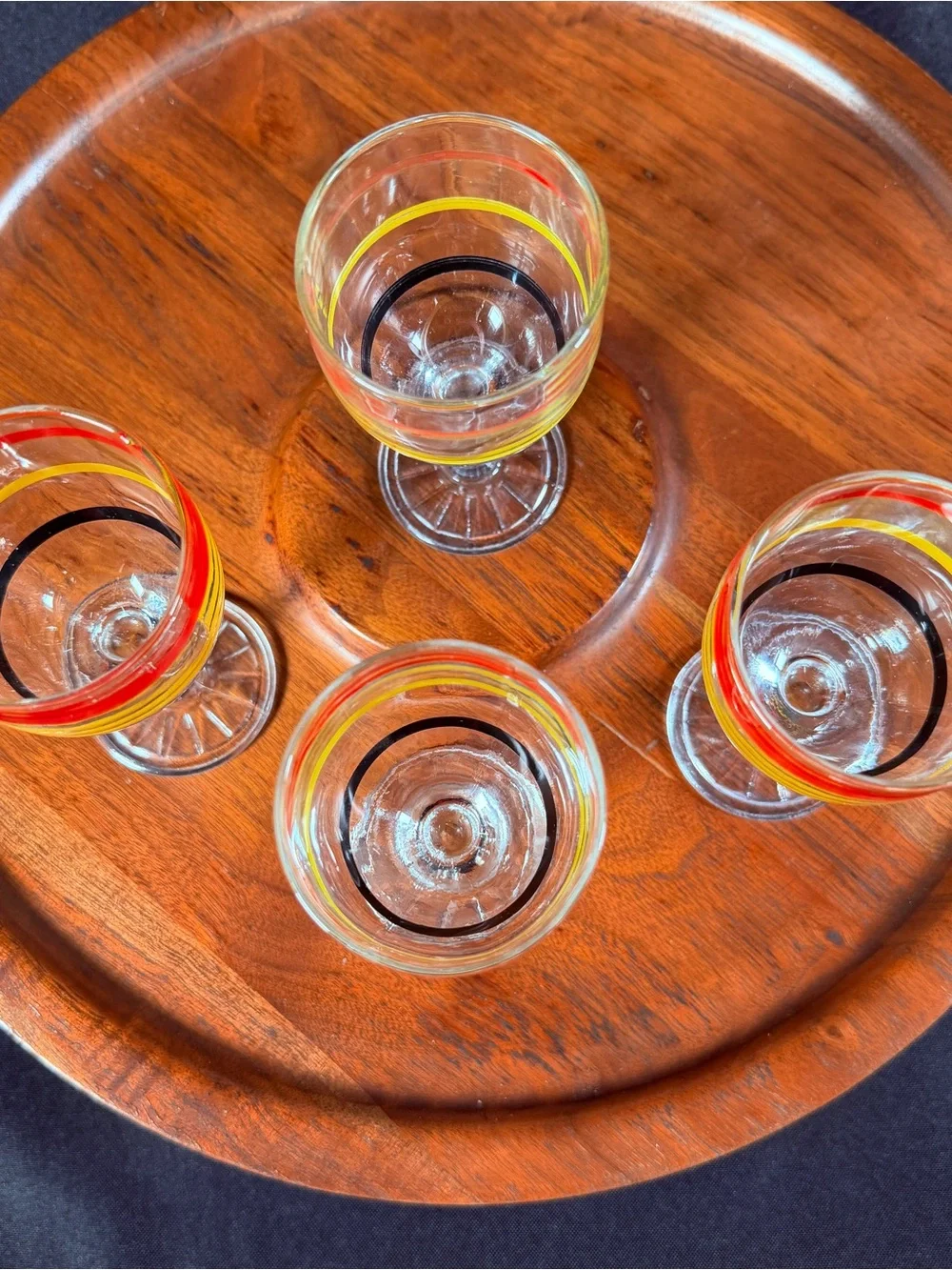 Vintage Libbey Mambo Fiesta Cordial glasses, set of 4